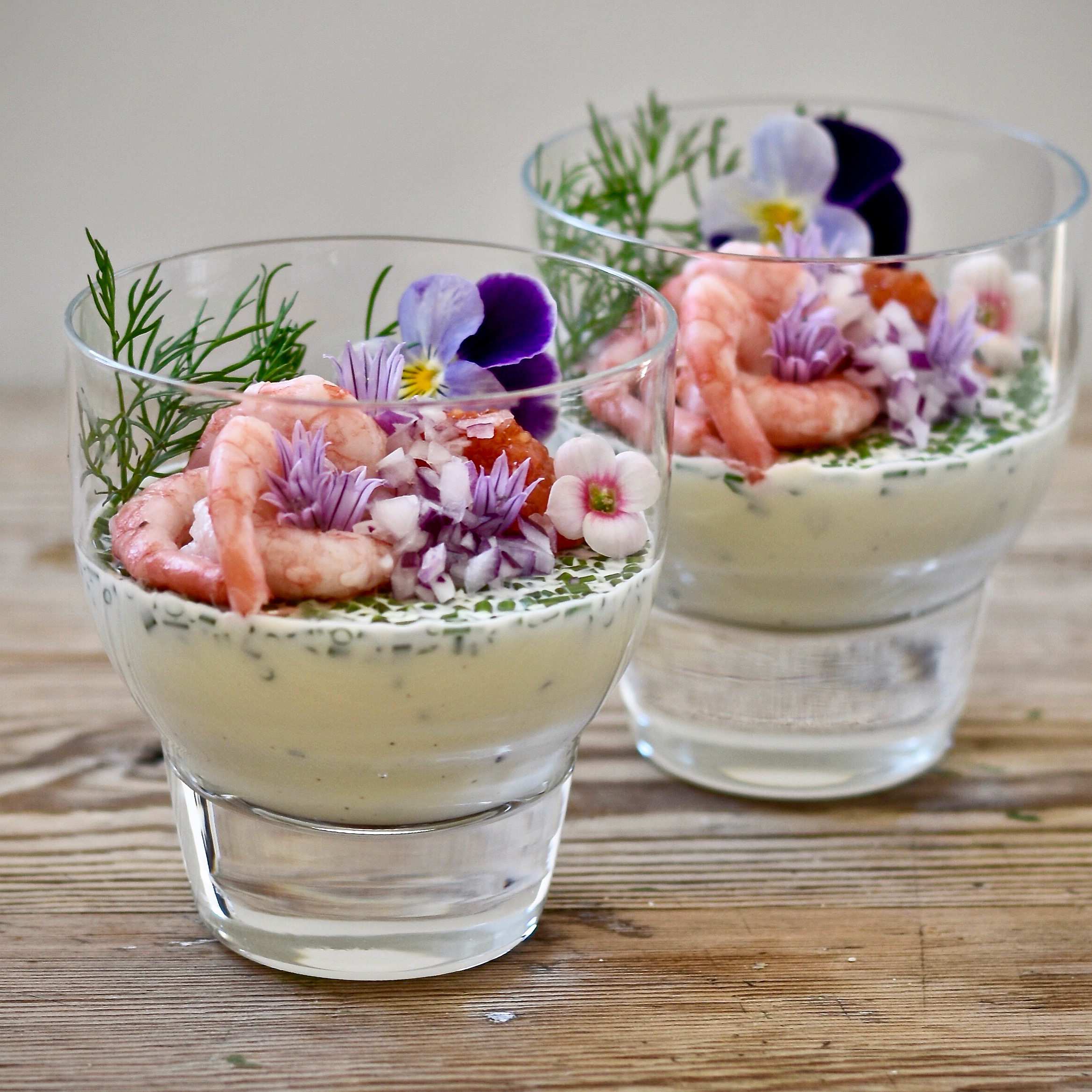 Gräslökspannacotta