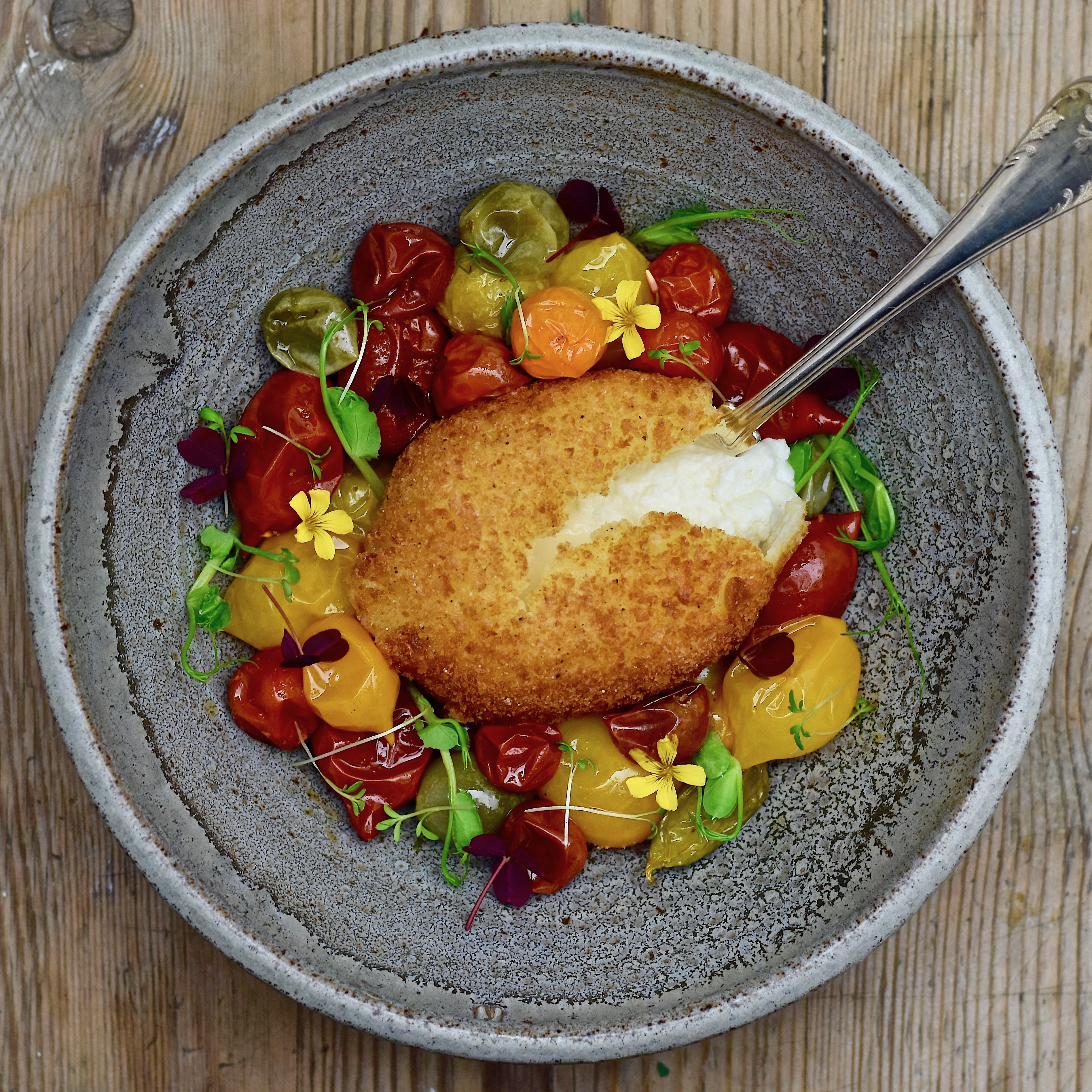 Friterad burrata