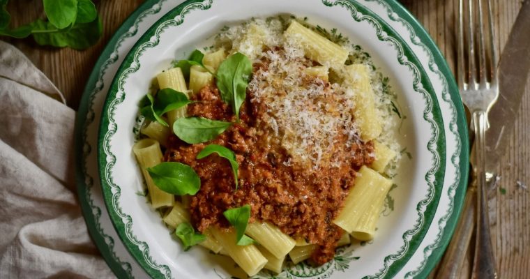 Pastasås med salsiccia på vildsvin