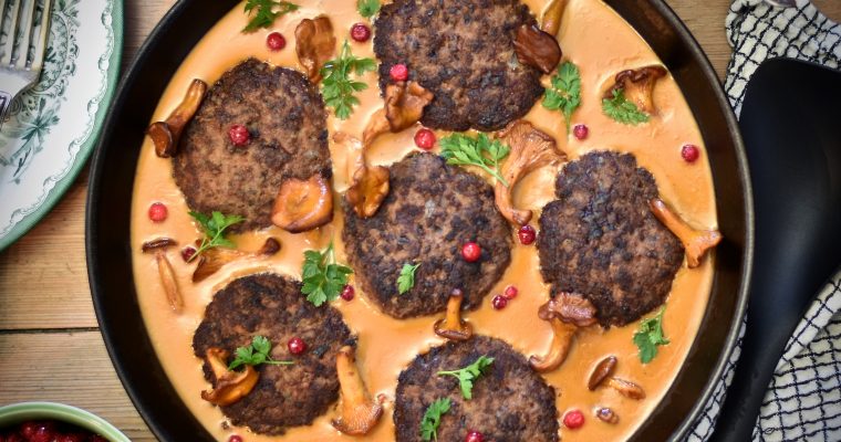 Viltfärsbiffar med mesesås